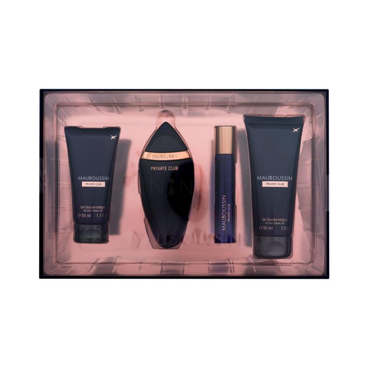 Mauboussin Private Club Dárková kazeta parfémovaná voda 100 ml + parfémovaná voda 20 ml + sprchový gel 90 ml + sprchový gel 50 ml