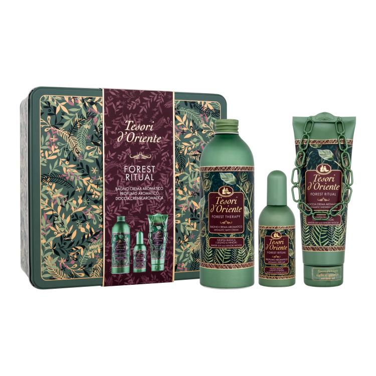 Tesori d´Oriente Forest Ritual Dárková kazeta parfémovaná voda 100 ml + pěna do koupele 500 ml + sprchový krém 250 ml + plechová krabička