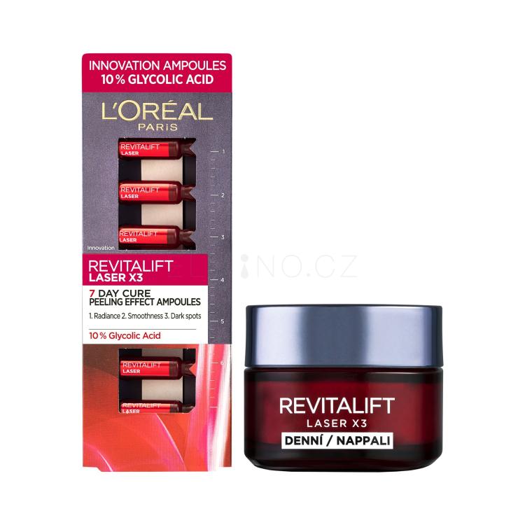 Set Pleťové sérum L&#039;Oréal Paris Revitalift Laser X3 7 Day Cure + Denní pleťový krém L&#039;Oréal Paris Revitalift Laser X3 Day Cream