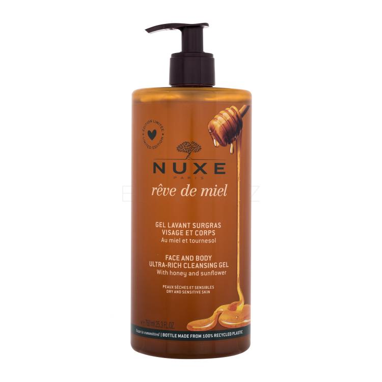 NUXE Rêve de Miel Face And Body Ultra-Rich Cleansing Gel Sprchový gel pro ženy 750 ml
