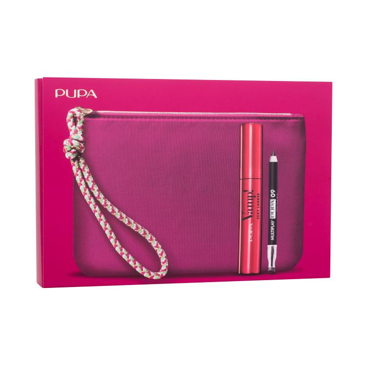 Pupa Vamp! Sexy Lashes Dárková kazeta řasenka Vamp! Sexy Lashes 12 ml + tužka na oči Multiplay 0,8 g 09 Deep Black + kosmetická taštička