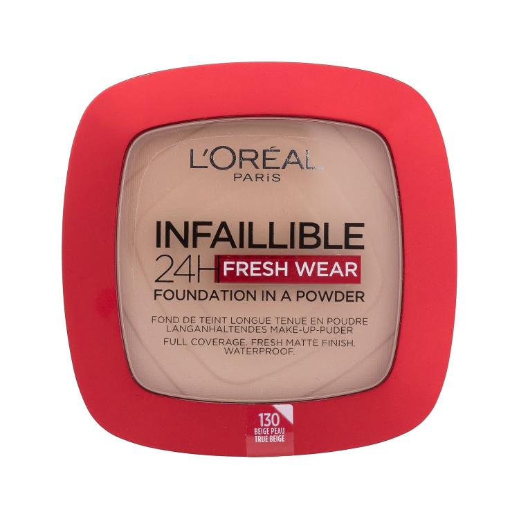 L'Oréal Paris Infaillible 24H Fresh Wear Foundation In A Powder Make-up pro ženy 9 g Odstín 130 True Beige