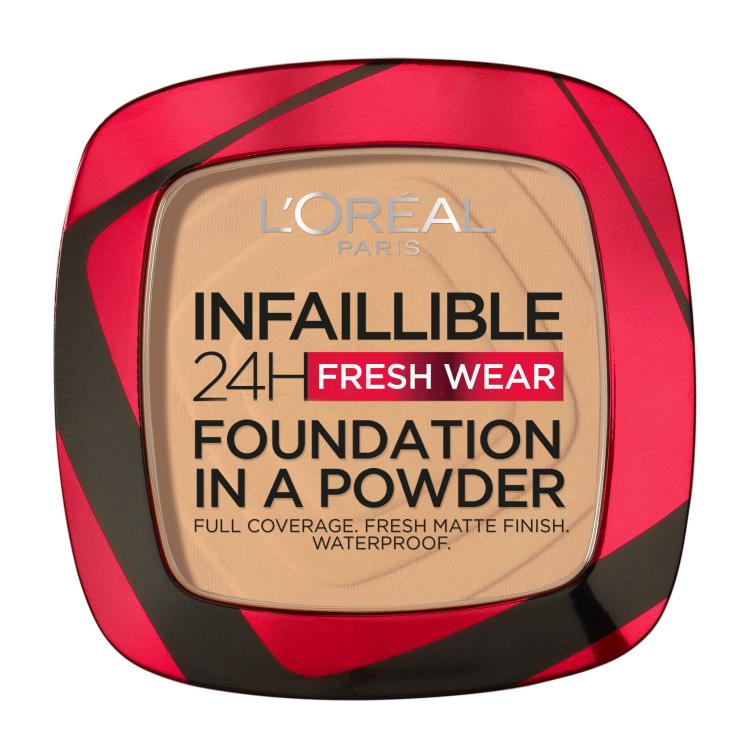 L&#039;Oréal Paris Infaillible 24H Fresh Wear Foundation In A Powder Make-up pro ženy 9 g Odstín 250 Radiant Sand