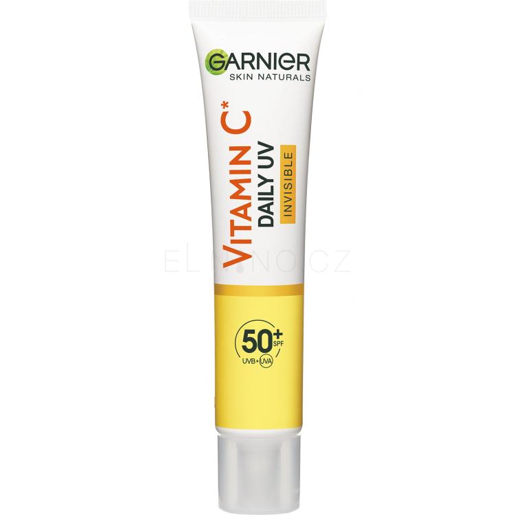 Garnier Skin Naturals Vitamin C Daily UV Invisible SPF50+ Denní pleťový krém pro ženy 40 ml