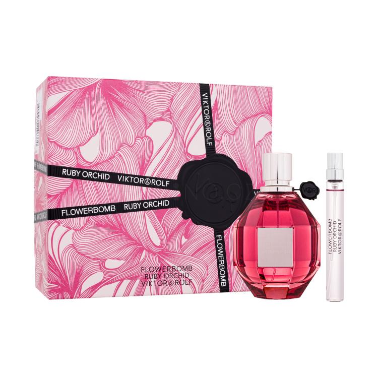 Viktor &amp; Rolf Flowerbomb Ruby Orchid Dárková kazeta parfémovaná voda 100 ml + parfémovaná voda 10 ml