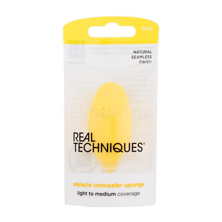 Real Techniques Miracle Concealer Sponge Yellow Aplikátor pro ženy 1 ks