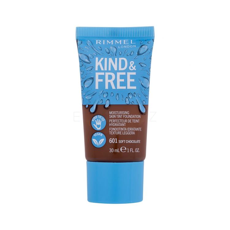 Rimmel London Kind &amp; Free Skin Tint Foundation Make-up pro ženy 30 ml Odstín 601 Soft Chocolate