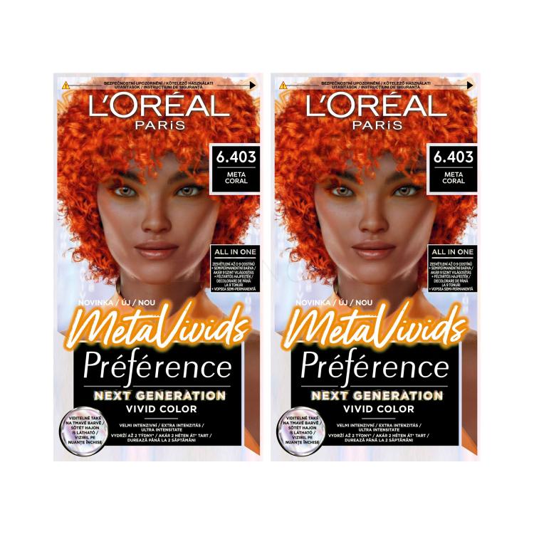 Set Barva na vlasy L&#039;Oréal Paris Préférence Meta Vivids