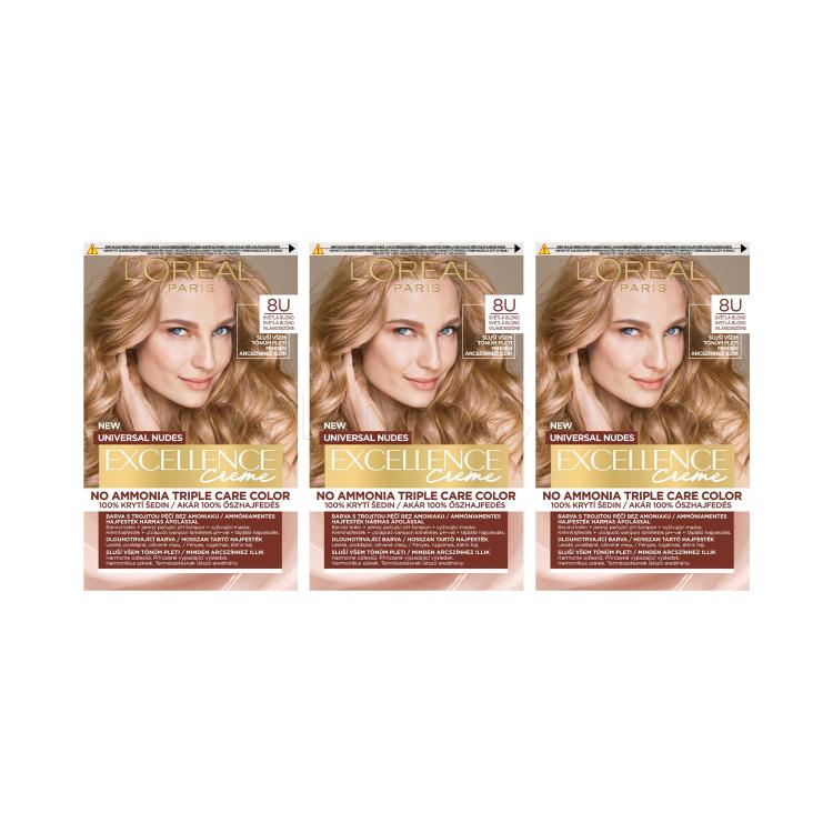 Set Barva na vlasy L&#039;Oréal Paris Excellence Creme Triple Protection