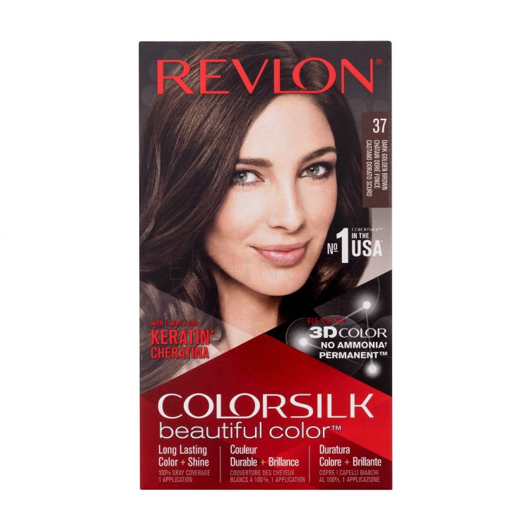 Revlon Colorsilk Beautiful Color Barva na vlasy pro ženy 59,1 ml Odstín 37 Dark Golden Brown