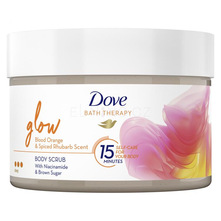 Dove Bath Therapy Glow Body Scrub Tělový peeling pro ženy 295 ml