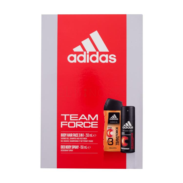 Adidas Team Force Dárková kazeta deodorant 150 ml + sprchový gel 250 ml poškozená krabička