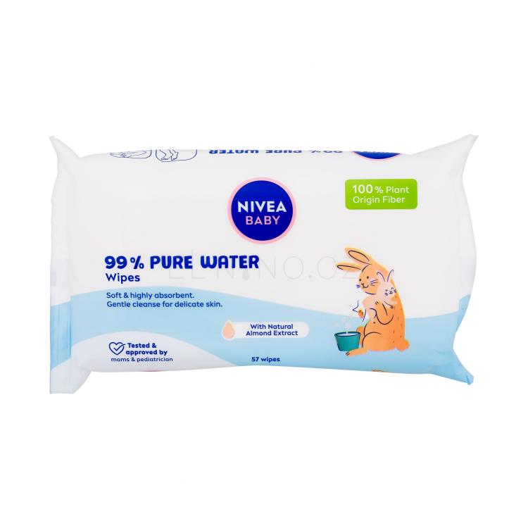 Nivea Baby 99% Pure Water Wipes Čisticí ubrousky pro děti 57 ks