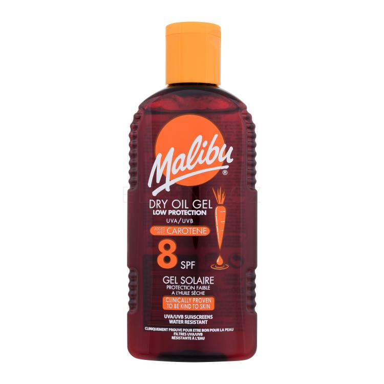 Malibu Dry Oil Gel With Carotene SPF8 Opalovací přípravek na tělo 200 ml