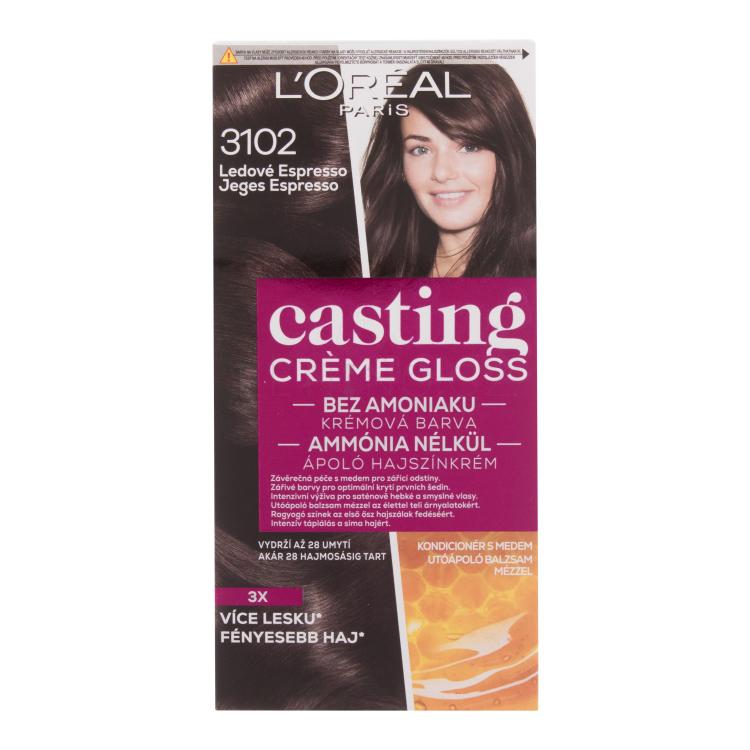 L&#039;Oréal Paris Casting Creme Gloss Barva na vlasy pro ženy 48 ml Odstín 3102 Iced Espresso poškozená krabička