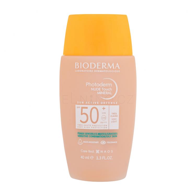 BIODERMA Photoderm Nude Touch Mineral SPF50+ Opalovací přípravek na obličej 40 ml Odstín Very Light