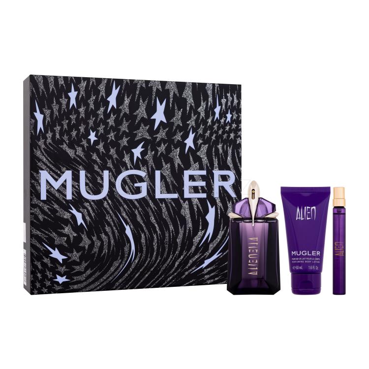 Mugler Alien Dárková kazeta parfémovaná voda 60 ml + tělové mléko 50 ml + parfémovaná voda 10 ml