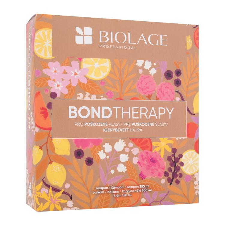 Biolage Bond Therapy Dárková kazeta šampon Bond Therapy 250 ml + kondicionér Bond Therapy 200 ml + vyhlazující bezoplachový krém Bond Therapy Smoothing Leave-In Cream 150 ml