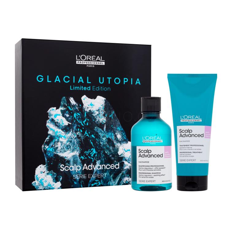 L'Oréal Professionnel Scalp Advanced Glacial Utopia Limited Edition Dárková kazeta šampon Scalp Advanced Anti-Discomfort 300 ml + šampon Scalp Advanced Anti-Discomfort Professional Treatment 200 ml