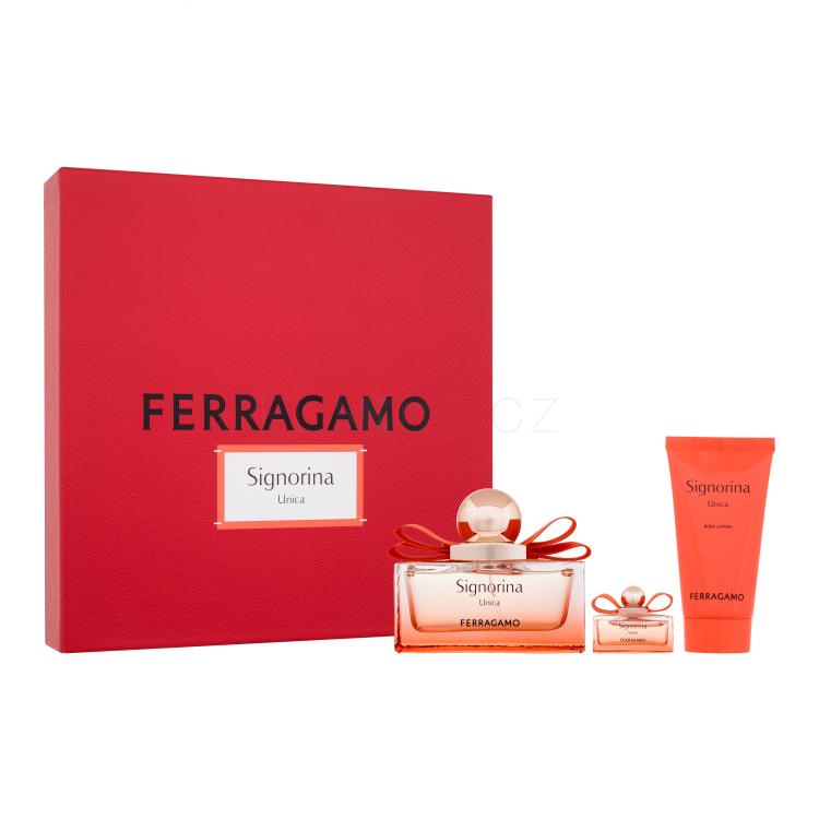Ferragamo Signorina Unica Dárková kazeta parfémovaná voda 100 ml + tělové mléko 50 ml + parfémovaná voda 5 ml