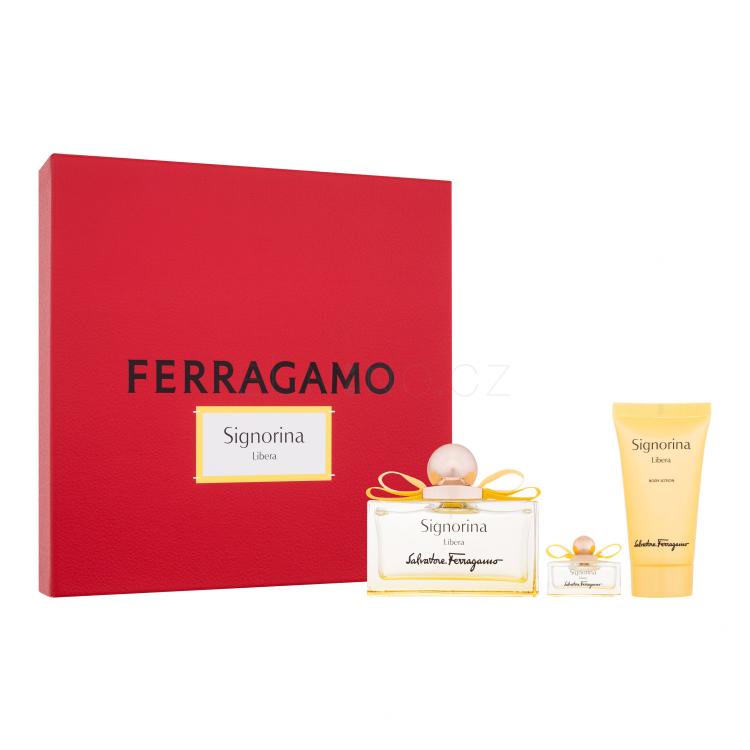 Ferragamo Signorina Libera Dárková kazeta parfémovaná voda 100 ml + tělové mléko 50 ml + parfémovaná voda 5 ml