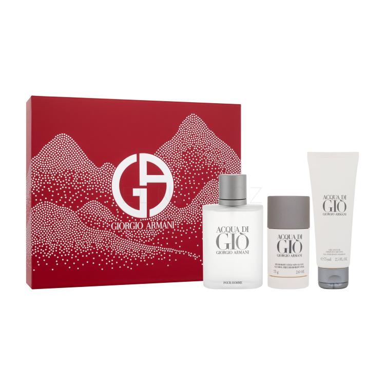Giorgio Armani Acqua di Giò Pour Homme SET1 Dárková kazeta toaletní voda 100 ml + sprchový gel 75 ml + deostick 75 g