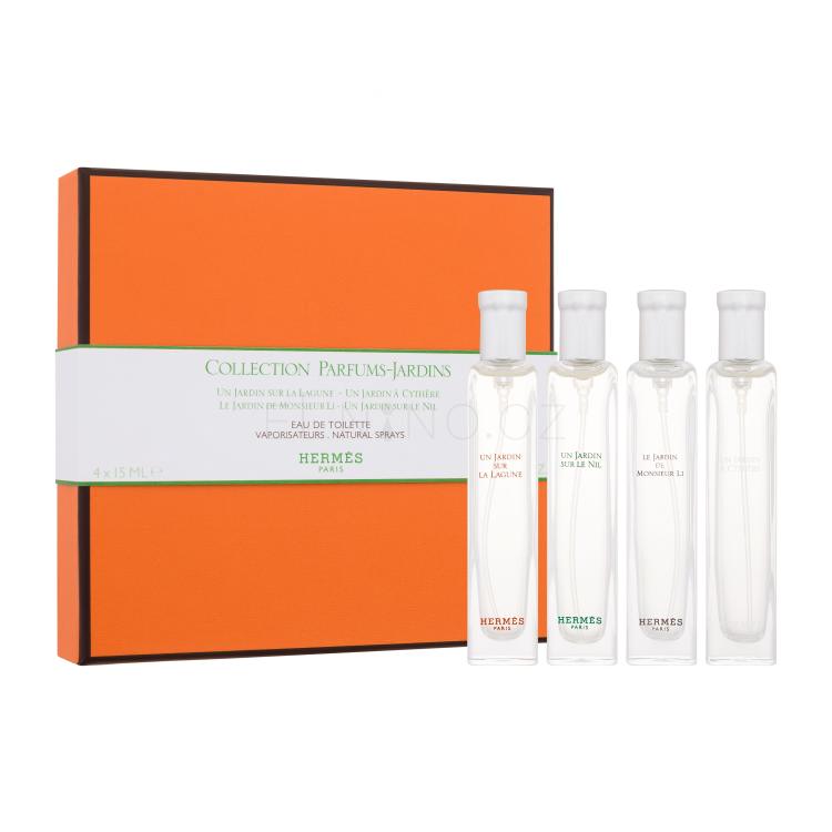 Hermes Un Jardin Collection Dárková kazeta toaletní voda Un Jardin Sur Le Nil 15 ml + toaletní voda Le Jardin de Monsieur Li 15 ml + toaletní voda Un Jardin a Cythere 15 ml + toaletní voda Un Jardin Sur La Lagune 15 ml