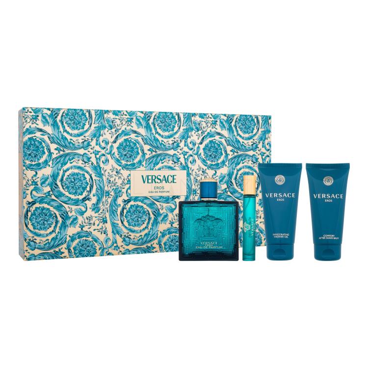 Versace Eros Dárková kazeta parfémovaná voda 100 ml + parfémovaná voda 10 ml + sprchový gel 75 ml + balzám po holení 75 ml