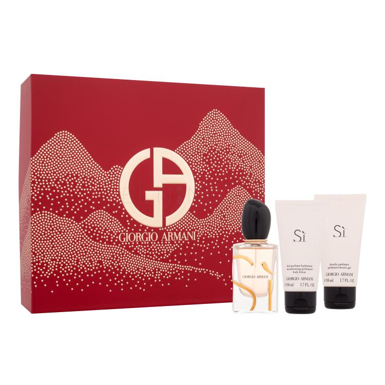 Giorgio Armani Sì Dárková kazeta parfémovaná voda 50 ml + tělové mléko 50 ml + sprchový gel 50 ml