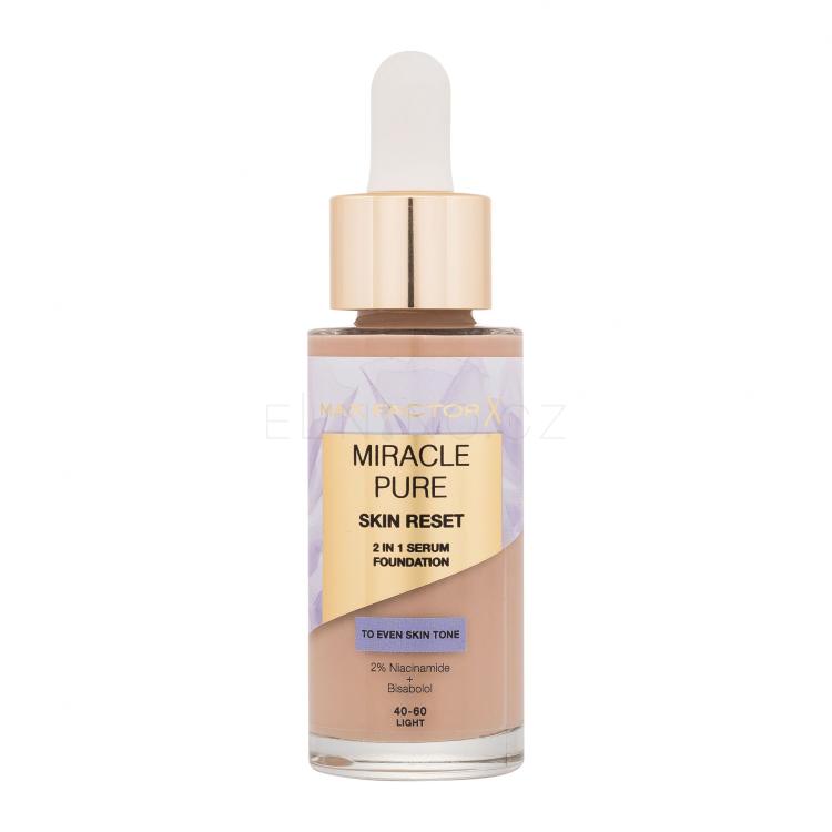 Max Factor Miracle Pure Skin Reset 2in1 Serum Foundation Make-up pro ženy 30 ml Odstín 40-60 Light