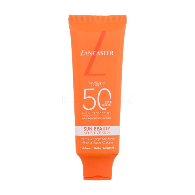 Lancaster Sun Beauty Sensitive Skin Mineral Face Cream SPF50 Opalovací přípravek na obličej 50 ml
