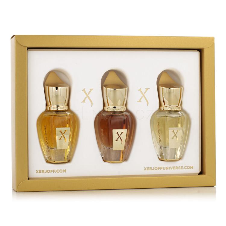 Xerjoff Discovery Set IV Dárková kazeta parfém Pikovaya Dama 15 ml + parfém La Capitale 15 ml + parfémovaná voda More Than Words 15 ml