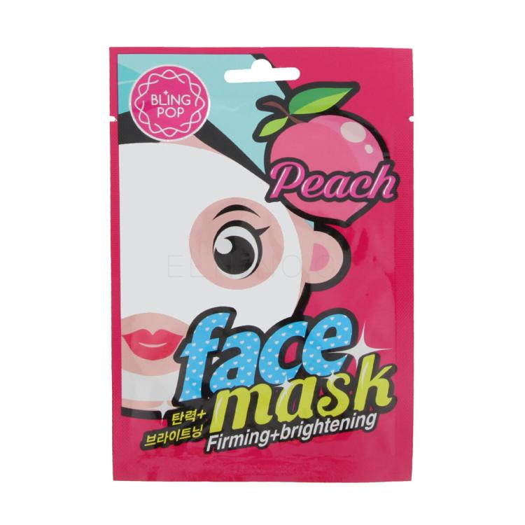 Bling Pop Face Mask Peach Firming + Brightening Pleťová maska 20 ml