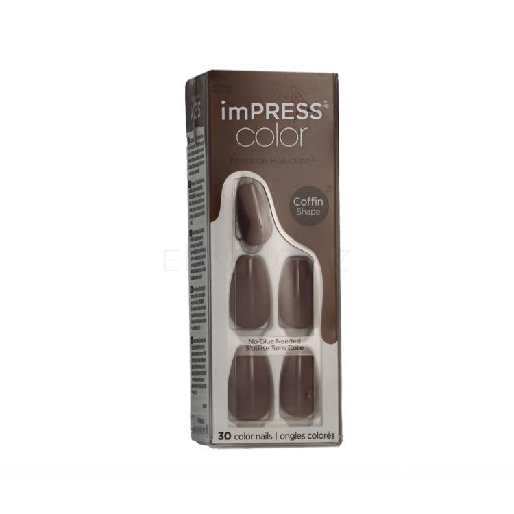 Kiss imPRESS Color Coffin Shape Umělé nehty pro ženy Odstín 507 Dusk Till Dawn Set