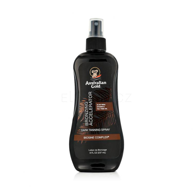 Australian Gold Bronzing Accelerator Dark Tanning Spray Opalovací přípravek na tělo pro ženy 237 ml