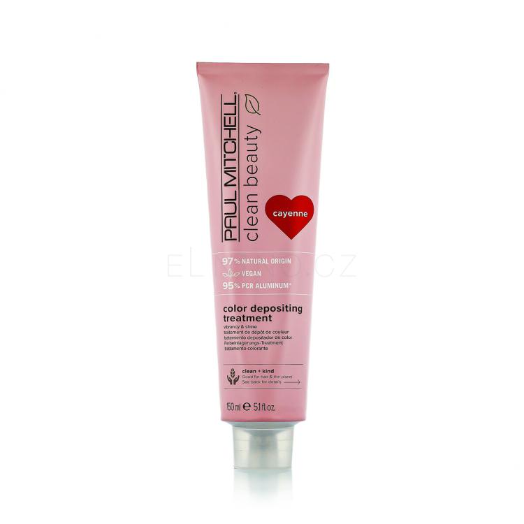 Paul Mitchell Clean Beauty Color Protect Color Depositing Treatment Maska na vlasy pro ženy 150 ml Odstín Cayenne