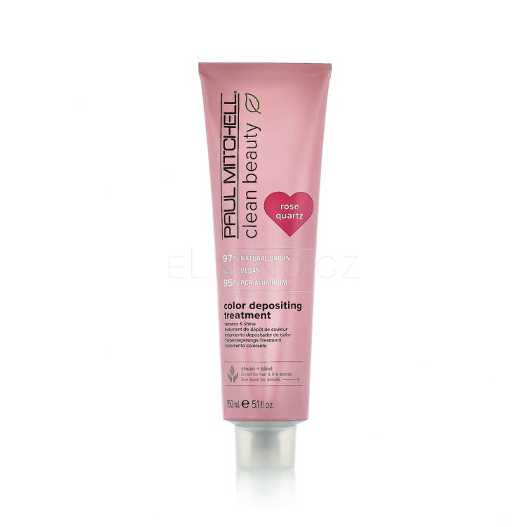 Paul Mitchell Clean Beauty Color Protect Color Depositing Treatment Maska na vlasy pro ženy 150 ml Odstín Rose Quartz