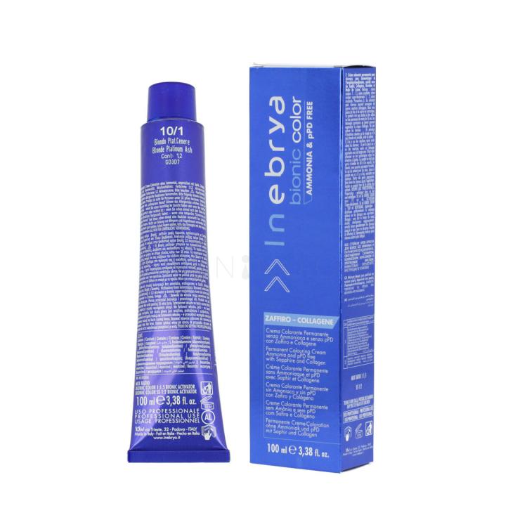 Inebrya Bionic Color Barva na vlasy 100 ml Odstín 10/1 Blonde Platinum Ash