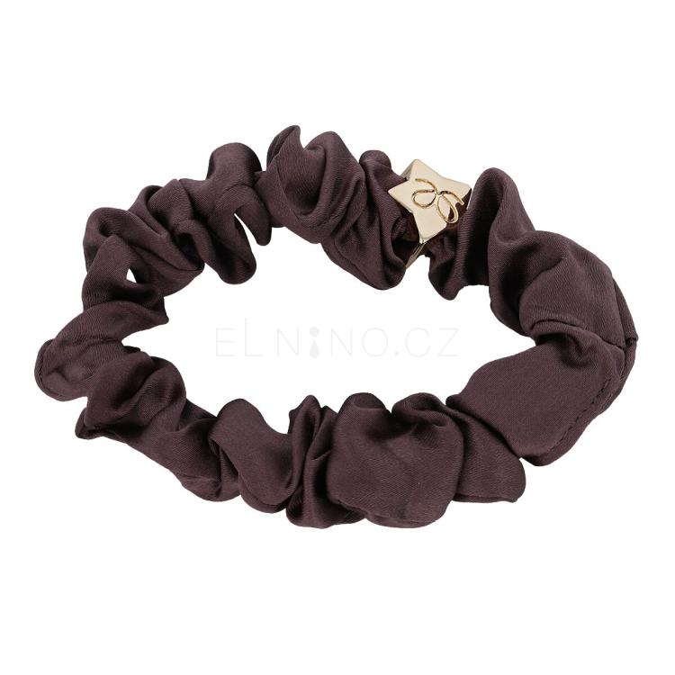 By Eloise London Silk Scrunchie Gold Star Gumička na vlasy pro ženy 1 ks Odstín Mulbery