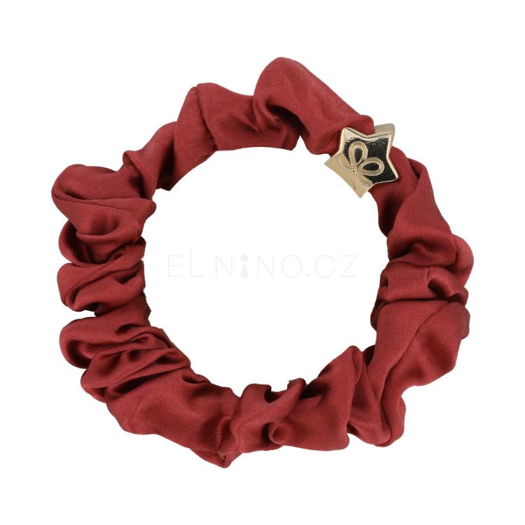 By Eloise London Silk Scrunchie Gold Star Gumička na vlasy pro ženy 1 ks Odstín Persimmon