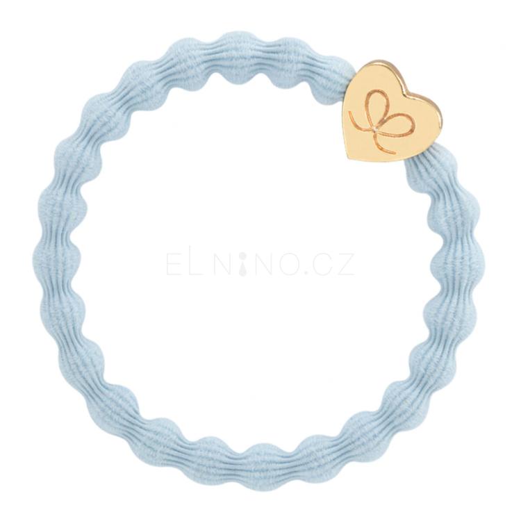 By Eloise London Gold Heart Gumička na vlasy pro ženy 1 ks Odstín Sky Blue