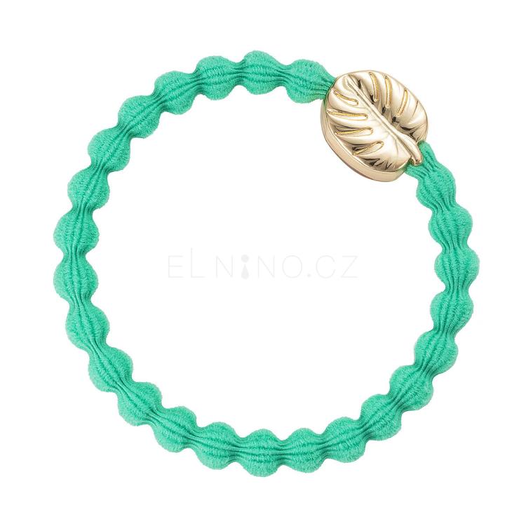By Eloise London Gold Palm Leaf Gumička na vlasy pro ženy 1 ks Odstín Jungle Green