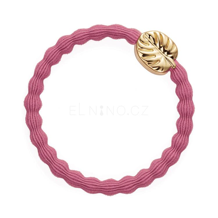 By Eloise London Gold Palm Leaf Gumička na vlasy pro ženy 1 ks Odstín Neon Peach