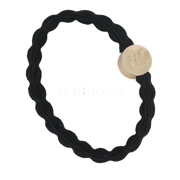 By Eloise London Letter Charms Gold Gumička na vlasy 1 ks Odstín R Black