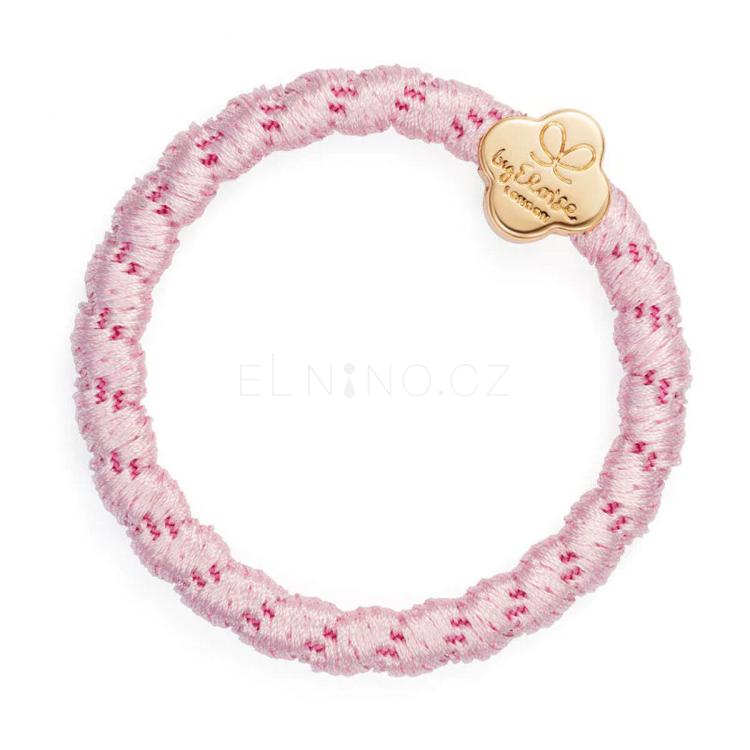 By Eloise London Woven Gold Quatrefoil Gumička na vlasy pro ženy 1 ks Odstín Soft Pink