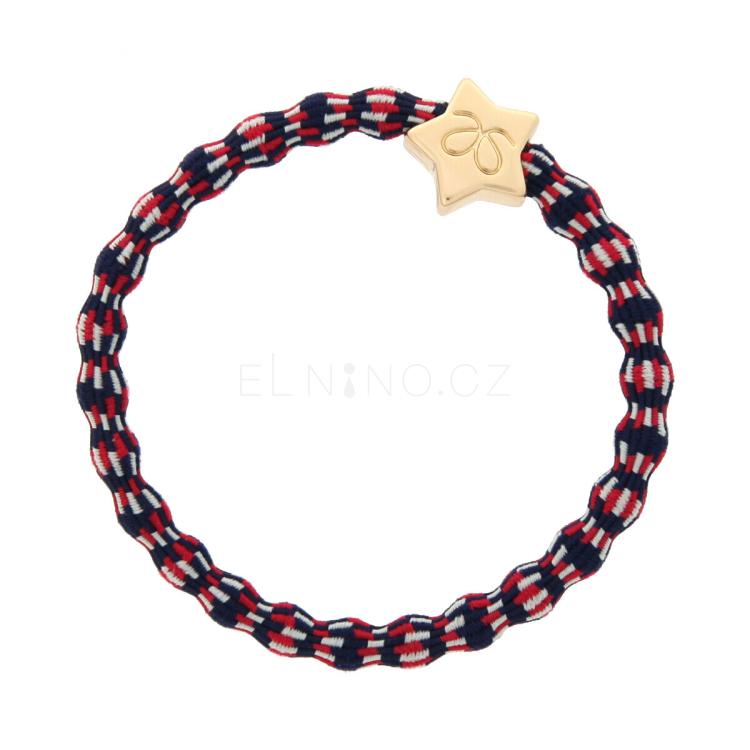 By Eloise London Gold Star Gumička na vlasy pro ženy 1 ks Odstín Red White and Blue