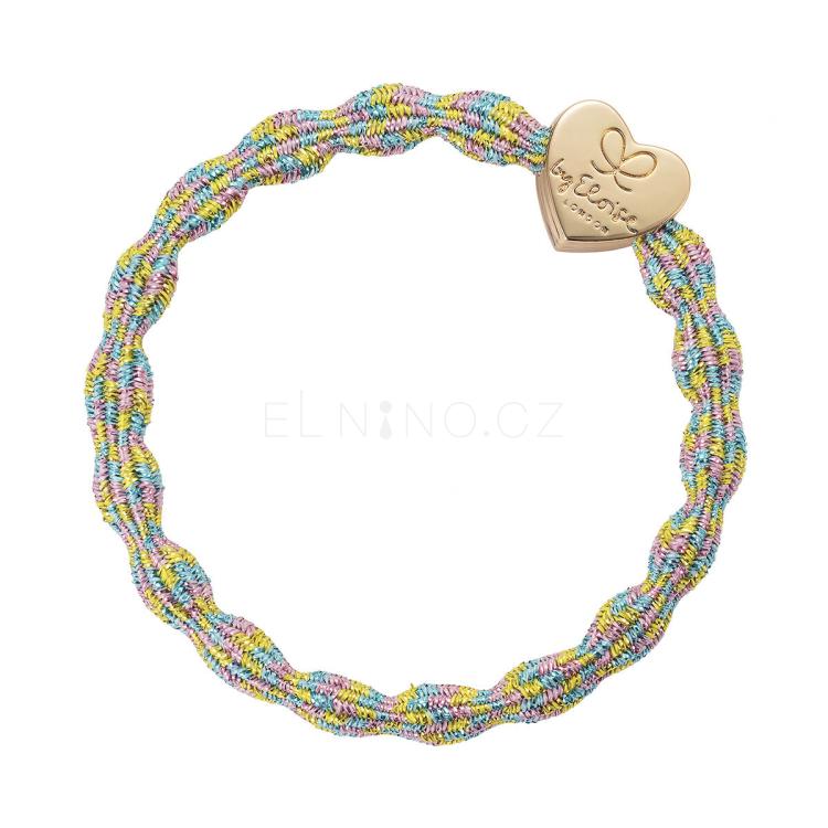 By Eloise London Metallic Gold Heart Gumička na vlasy pro ženy 1 ks Odstín Candy