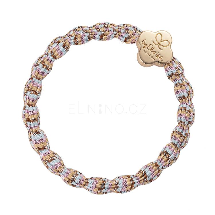 By Eloise London Metallic Gold Quatrefoil Gumička na vlasy pro ženy 1 ks Odstín Beach