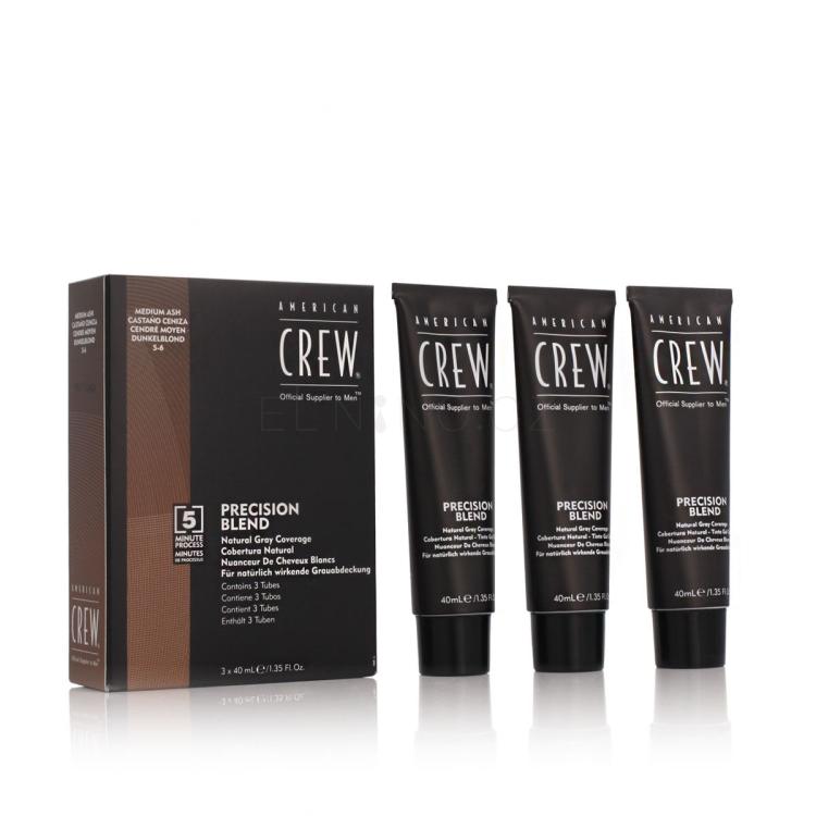 American Crew Precision Blend Natural Grey Blending Hair Color Barva na vlasy pro muže 3x40 ml Odstín 5-6 Medium Ash