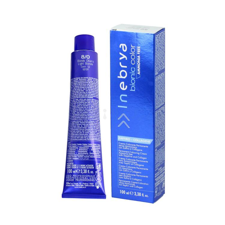 Inebrya Bionic Color Barva na vlasy 100 ml Odstín 8/0 Light Blonde